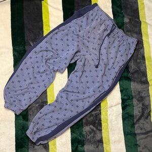 PINK Victoria's Secret Blue Patterned Joggers